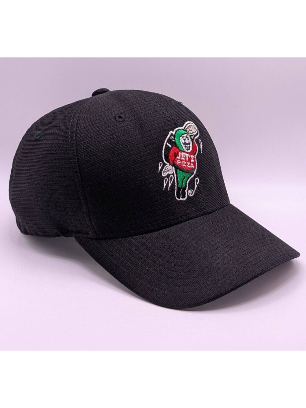 JET'S PIZZA Stretch Flex Fit Hat Baseball Cap Black Employee Work Uniform Staff